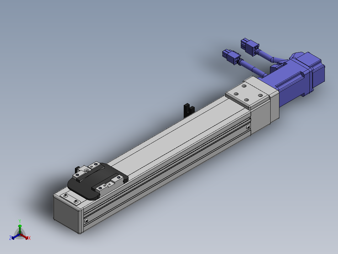 精密模组MY50-T10-200L-BC-P10B-C4-C正等轴测图
