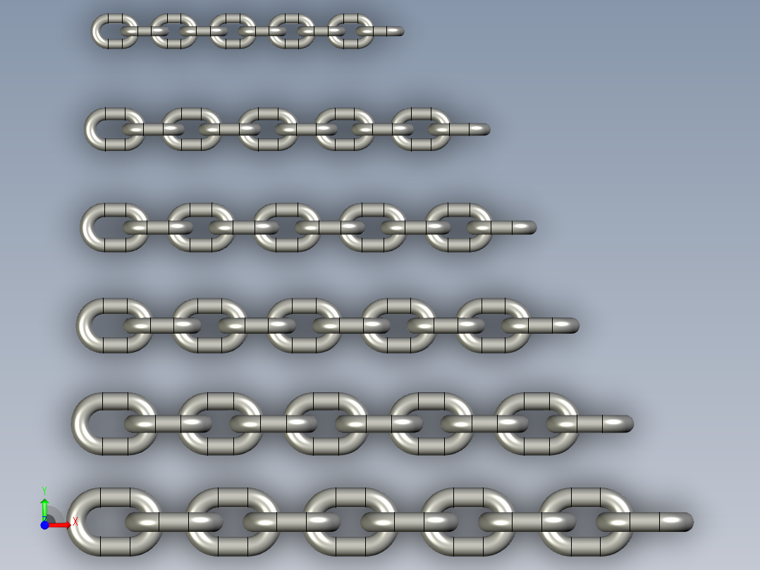 链条模型前视图