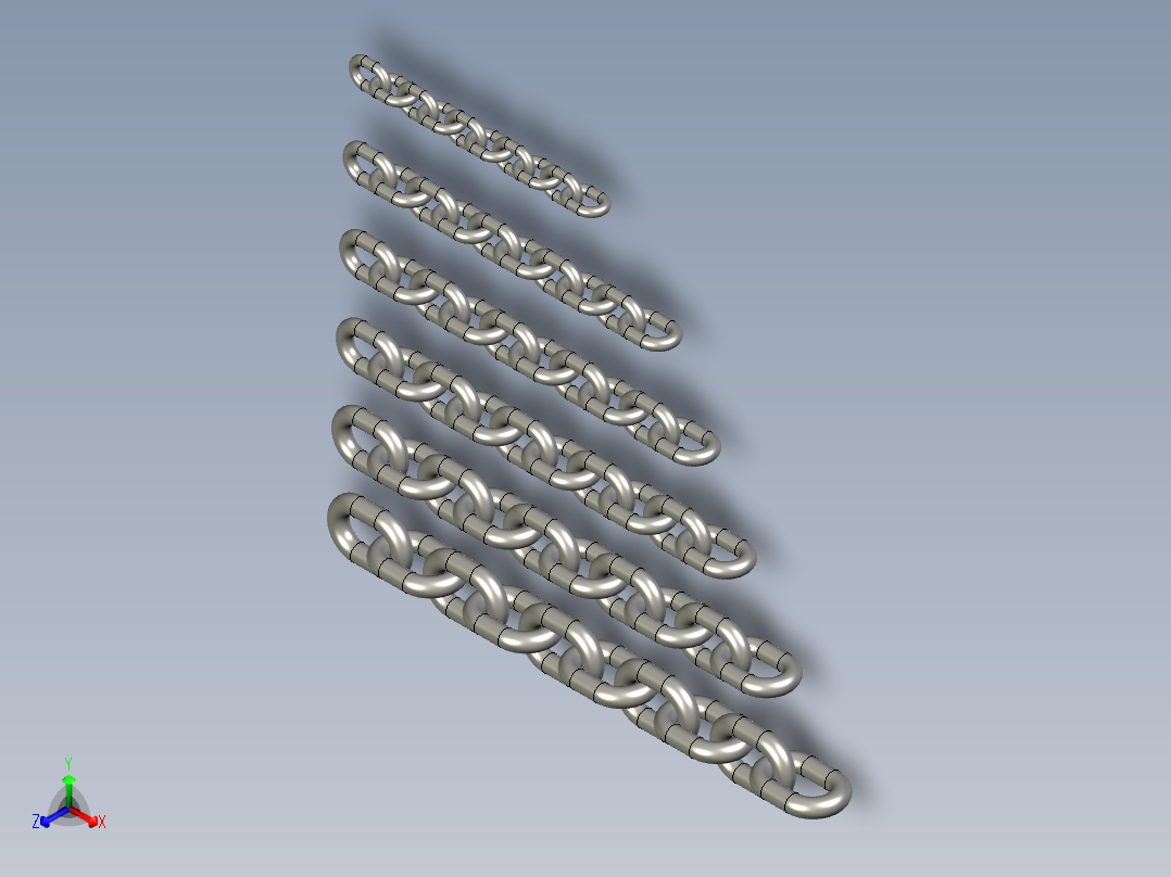 链条模型正等轴测图