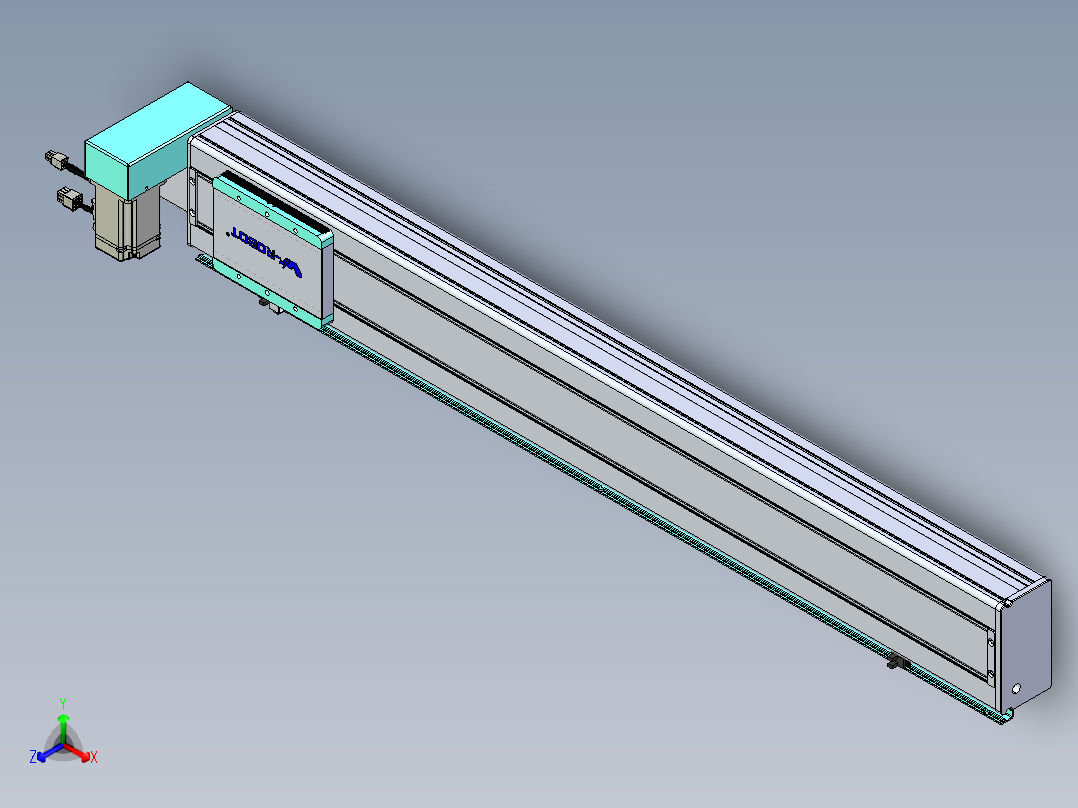 威洛博VBC同步带传动一无尘环境VBC14-L45-S900-BRU-ZP40-C3正等轴测图