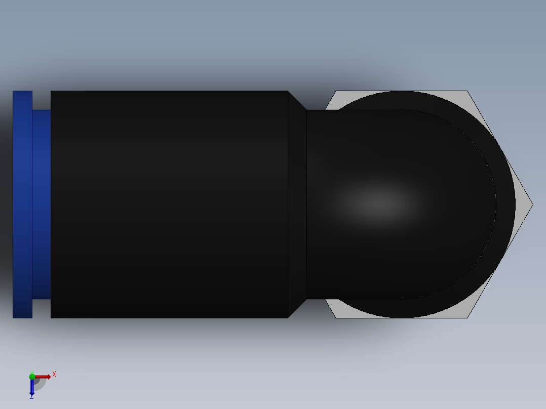 Ø6 x M6 COTOVELO 90° MACHO GIRAT. (C02470606)俯视图