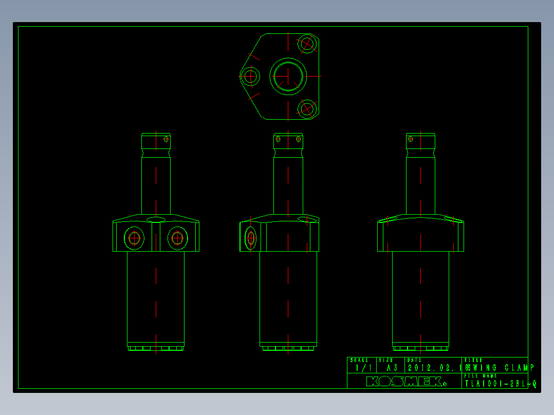 KOSMEKTLA1001-2BL-Q多系列多零件图纸模型