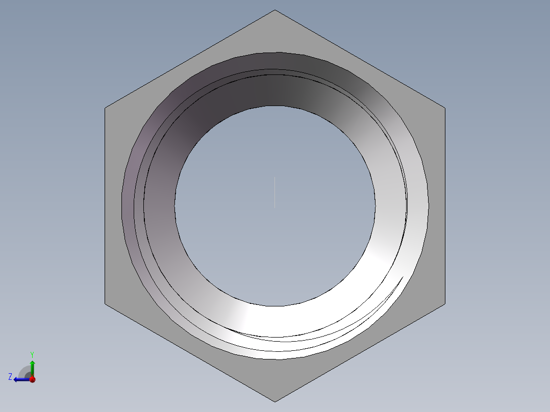 转接头-内外丝等径 DN15右视图