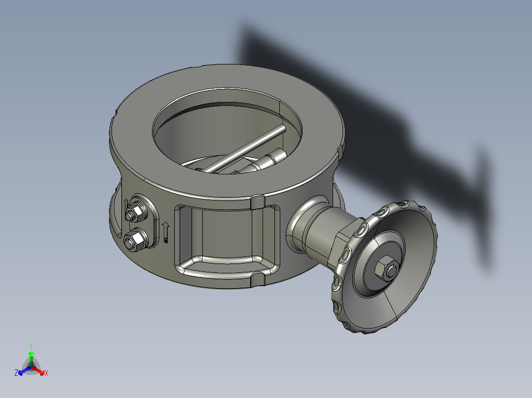 止回阀正等轴测图