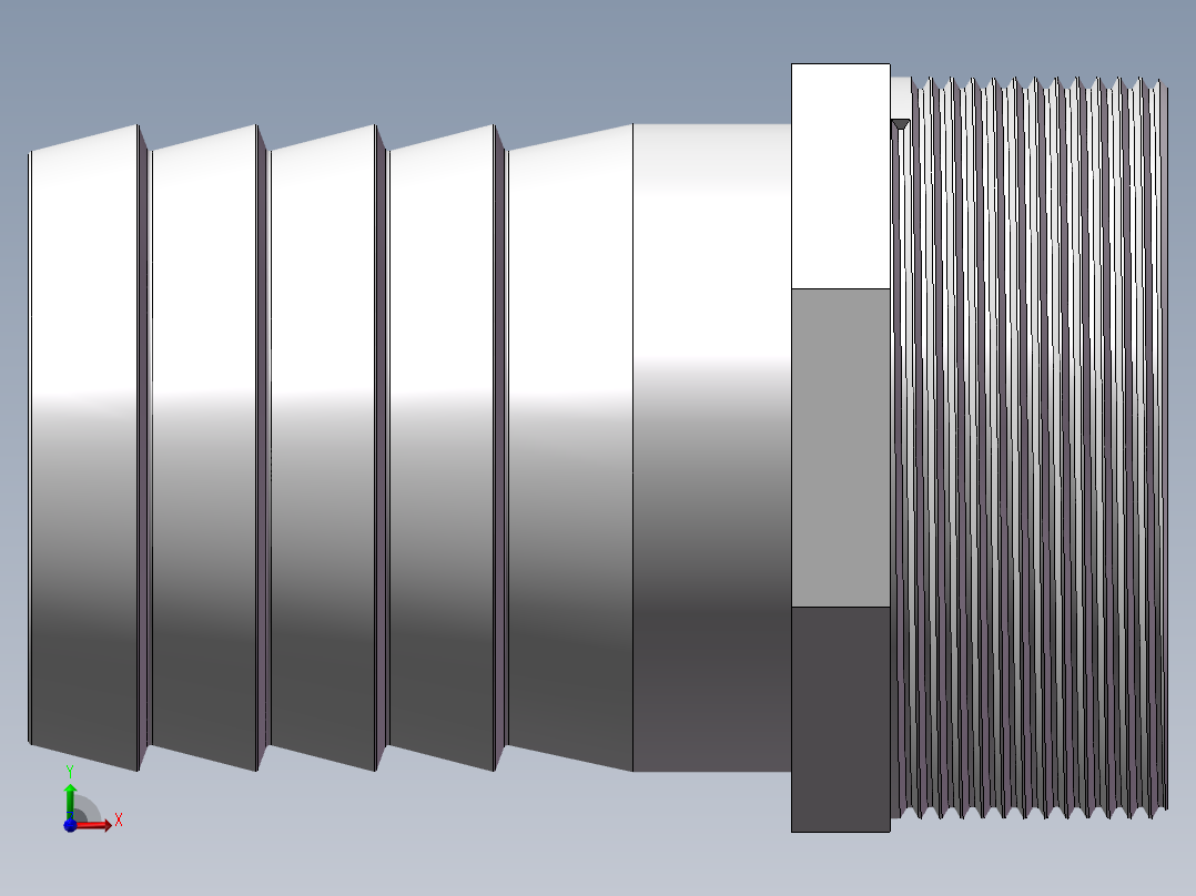 水管接头-有边 [DN65X65.5]前视图
