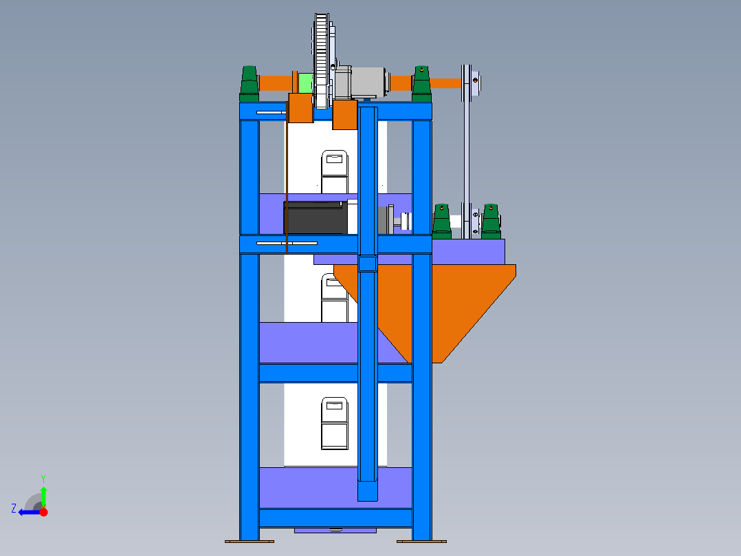 基于SW小型多功能茶叶分选机结构设计含三维 二维 说明书右视图