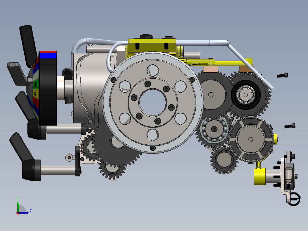 Colchester 2000 车床主轴箱左视图