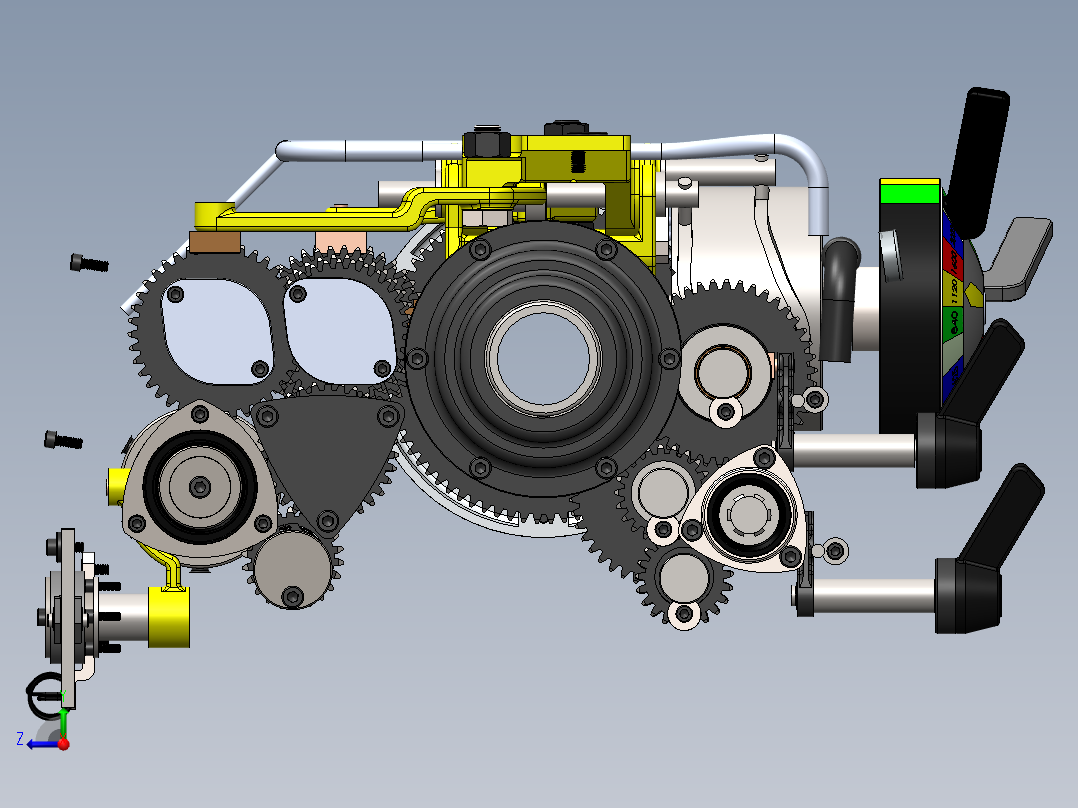 Colchester 2000 车床主轴箱右视图