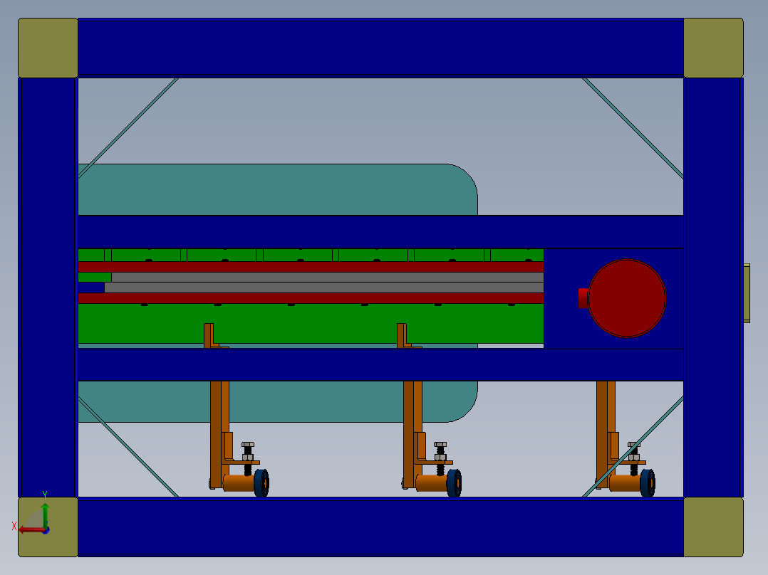 钣金剪板机后视图
