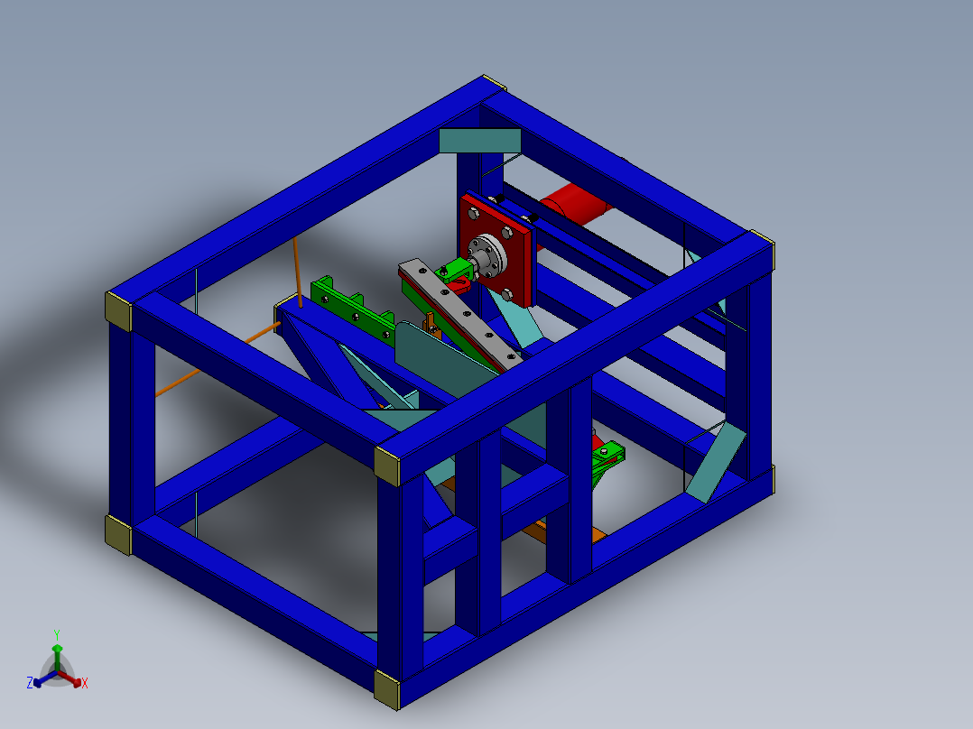 钣金剪板机正等轴测图