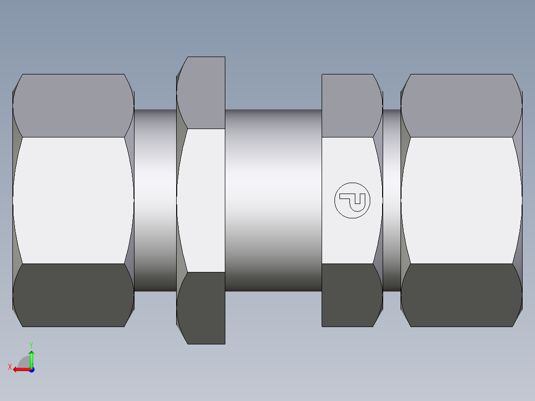 卡套式工业通用硬管接头EO_Bulkhead_union_SV22ZL71后视图