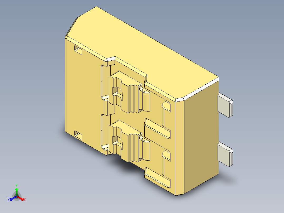 SMT线到板连接器按钮7正等轴测图