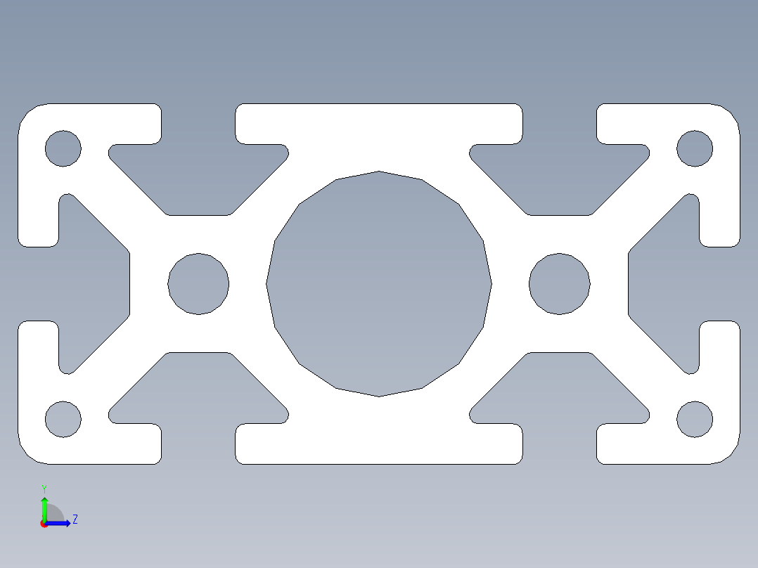 铝型材40x80左视图
