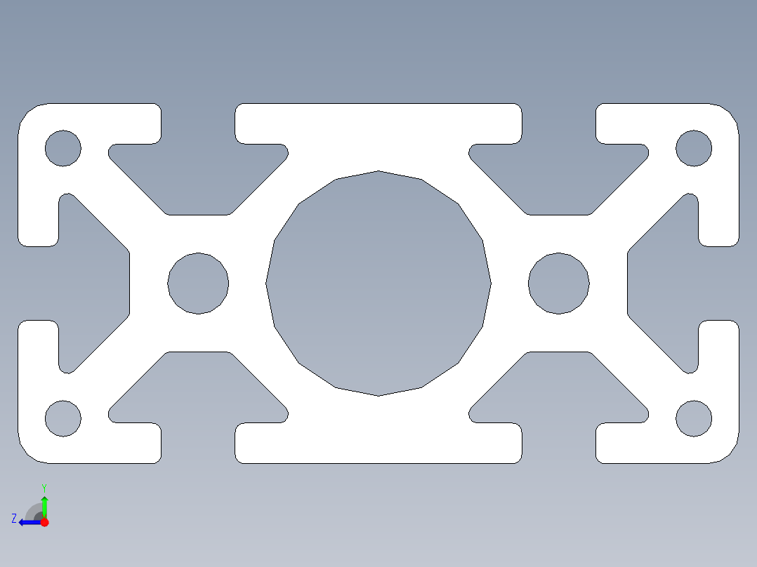 铝型材40x80右视图