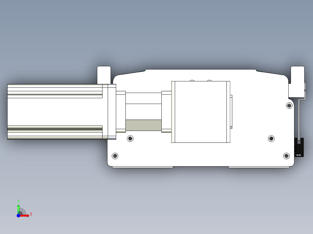 东锦同步带传动-直线滑台模组DH270B-C-L150-S1800-BL-P750W-C3前视图