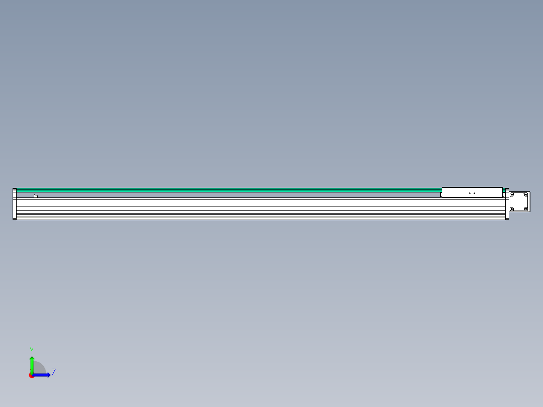 东锦同步带传动-直线滑台模组DH270B-C-L150-S1800-BL-P750W-C3左视图