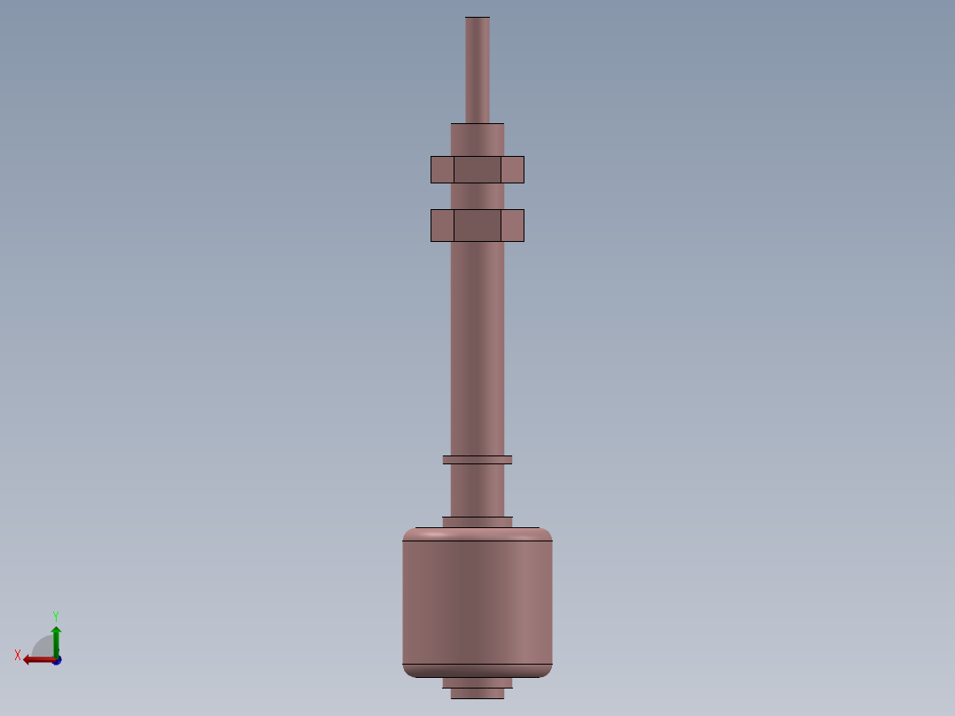 液位浮球后视图