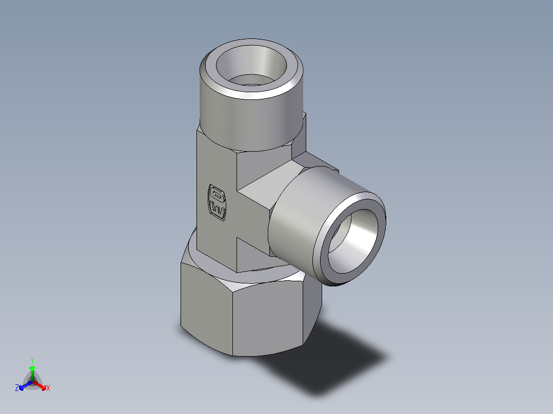 卡套式工业通用硬管接头EO_Swivel_nut_run_tee_EL10SOMD71