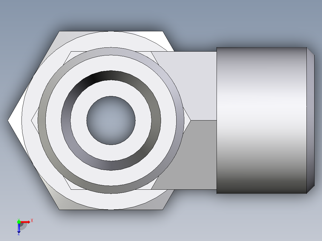卡套式工业通用硬管接头EO_Swivel_nut_run_tee_EL10SOMD71俯视图