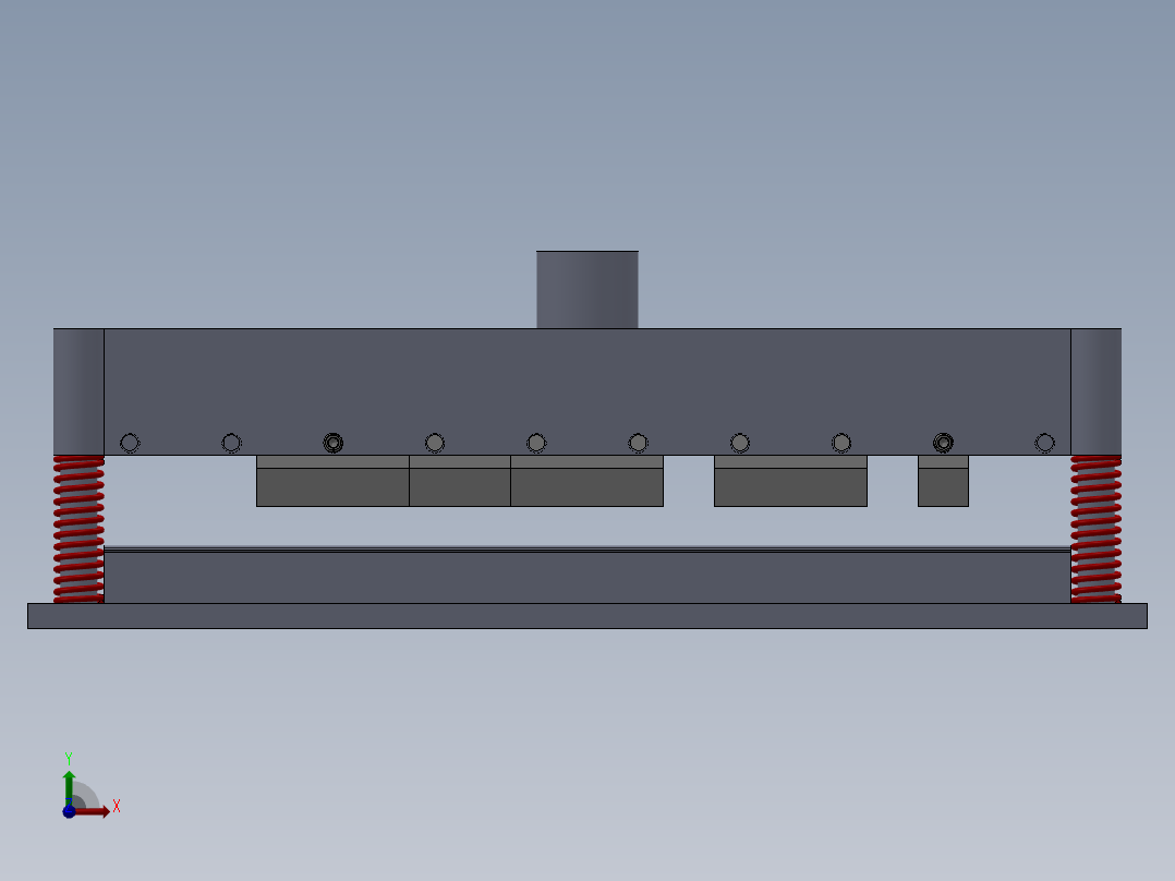 SOLIDWORKS 折弯机框前视图