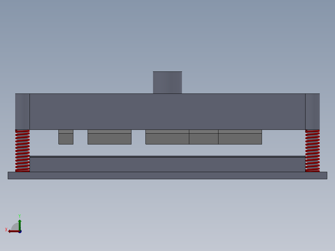 SOLIDWORKS 折弯机框后视图