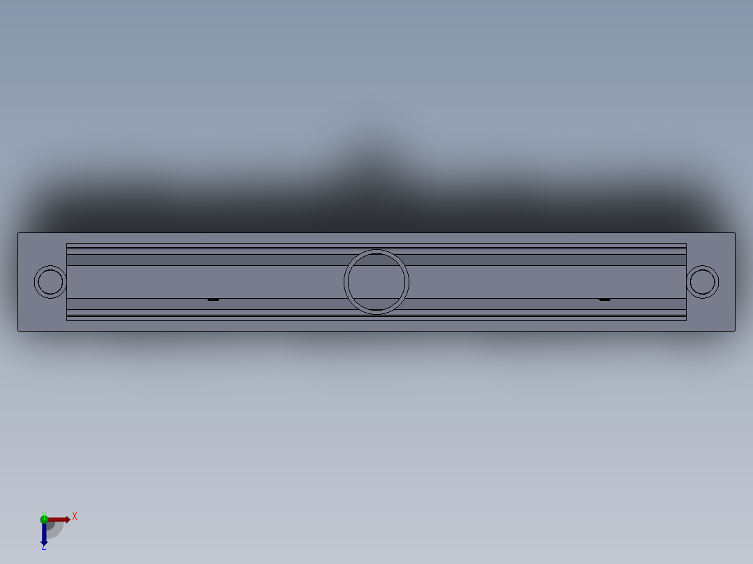 SOLIDWORKS 折弯机框俯视图