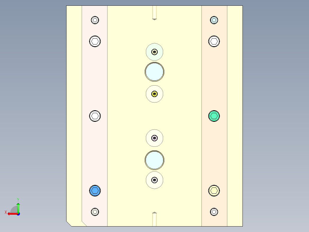 外螺纹堵头（两边滑块）后视图