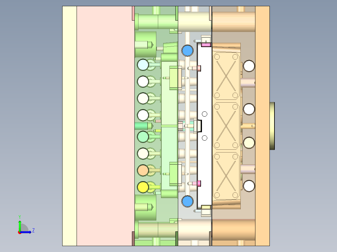 外螺纹堵头（两边滑块）左视图