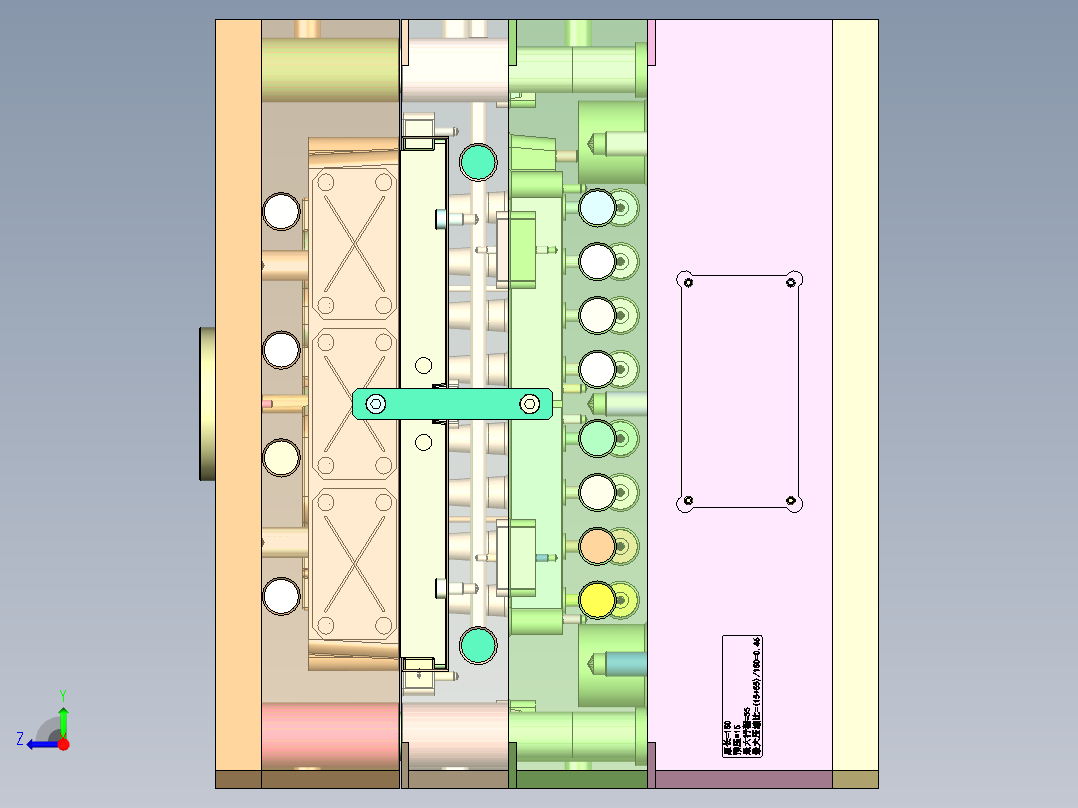 外螺纹堵头（两边滑块）右视图