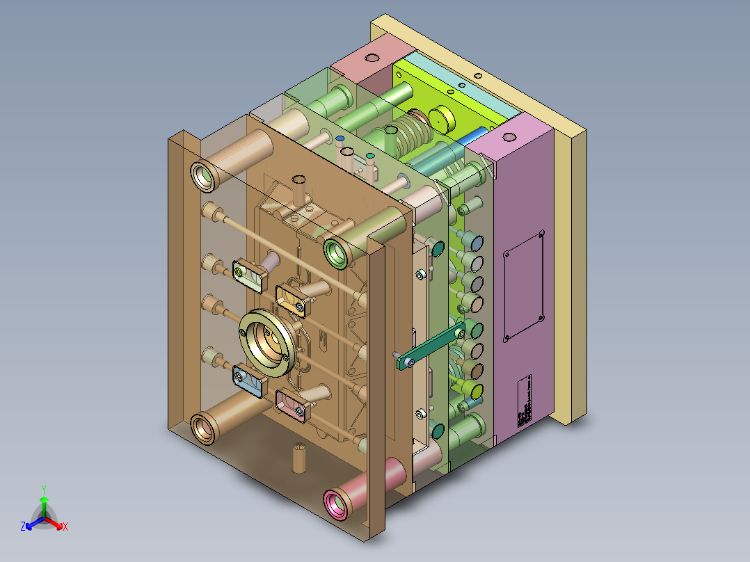 外螺纹堵头（两边滑块）正等轴测图