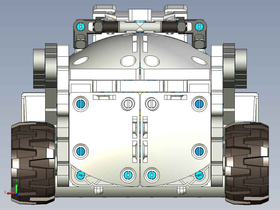 滑移装载机拼装模型 UG STP后视图