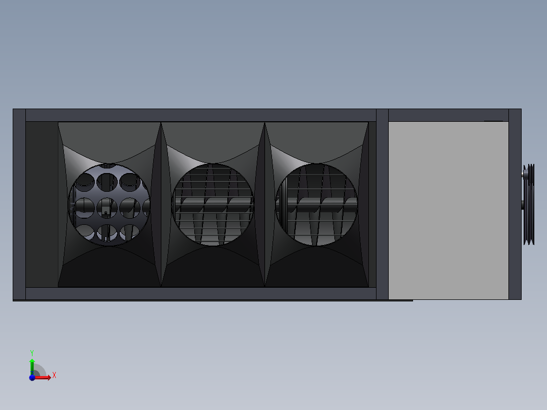 垃圾分拣装置结构设计-分选设备【三维SW模型】【含9张CAD图纸】前视图