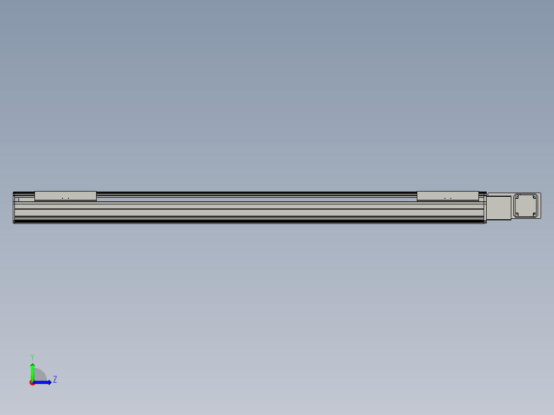 直线模组LHB21-L40-S1400-BR设计图纸左视图