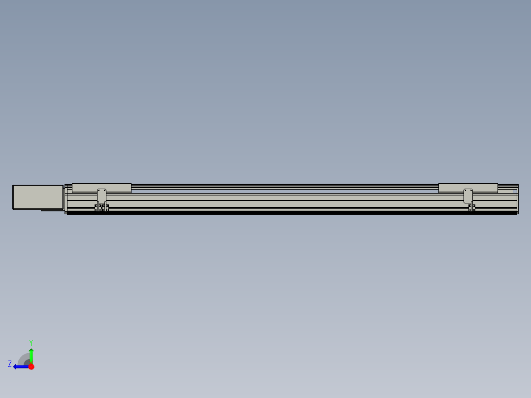 直线模组LHB21-L40-S1400-BR设计图纸右视图