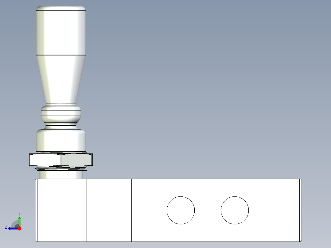 JXPC 4H 330-08（4H系列手拉阀）右视图