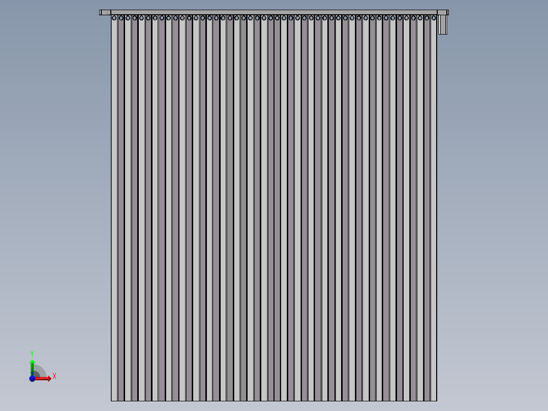 电动窗帘前视图