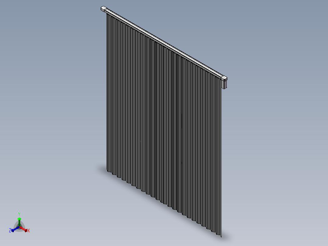电动窗帘正等轴测图