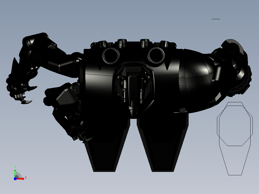 《环太平洋》电影中的暴风赤红前视图