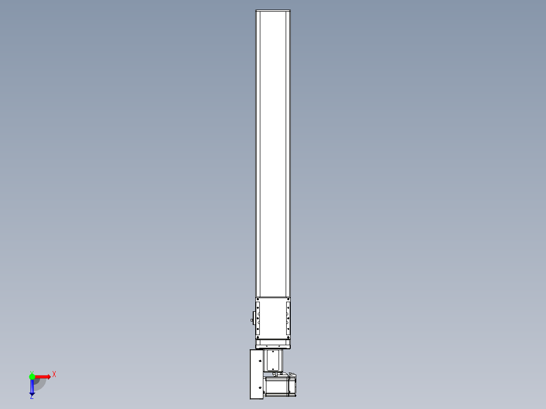 同步带全封闭直线模组TPA-HCB-105D-90-L800-ML-C-P20-N3俯视图