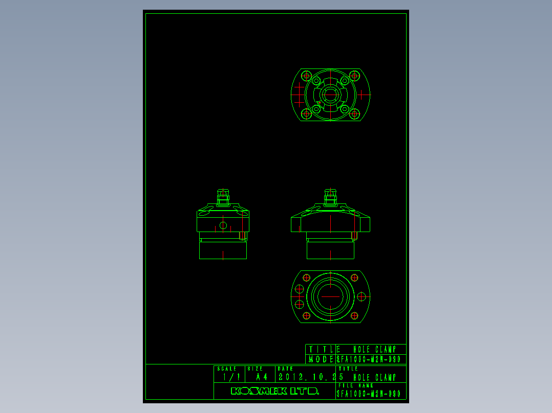 KOSMEKSFA1000-M2N-090多系列多零件图纸模型多系列多零件图纸模型