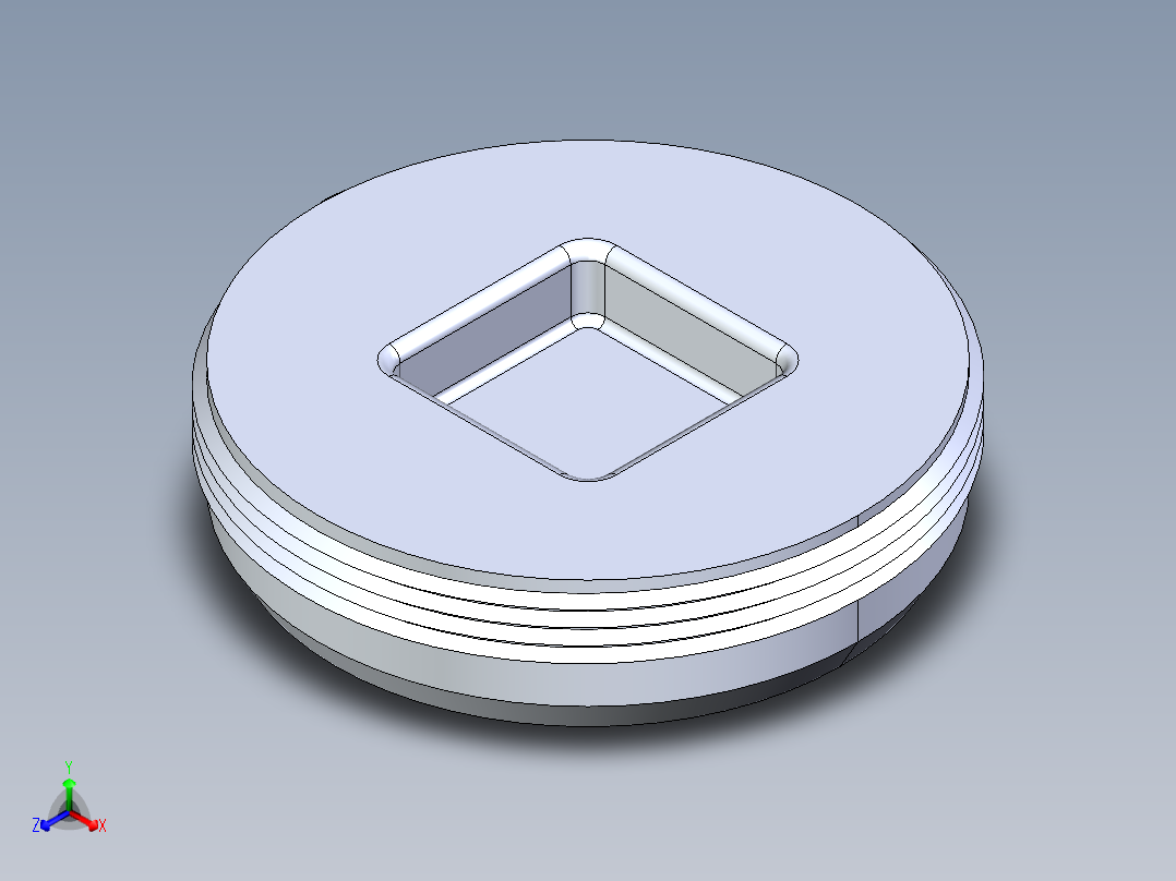 船舶管路系统S25_SeaDrainPLUS_CountersinkCleanPlug-MPT_37E170604_4in Sea Drain Plus - CounterPlug - MPT正等轴测图