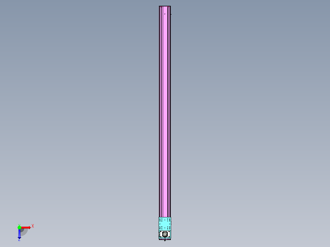 东锦齿条传动DH210G-L167-S3750-BU-减速机+P750W俯视图