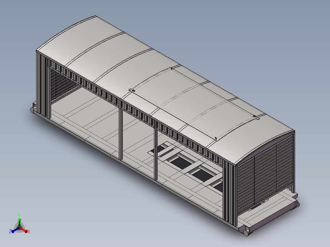 发电机安装的集装箱 SW STP正等轴测图