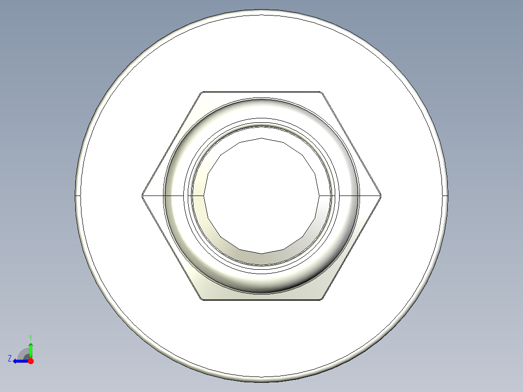 紧固件-STEP 0.3750 All-Thread右视图