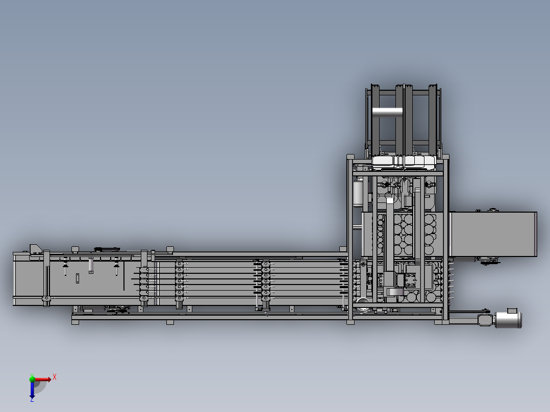 托盘成型穿梭输送机sw21俯视图