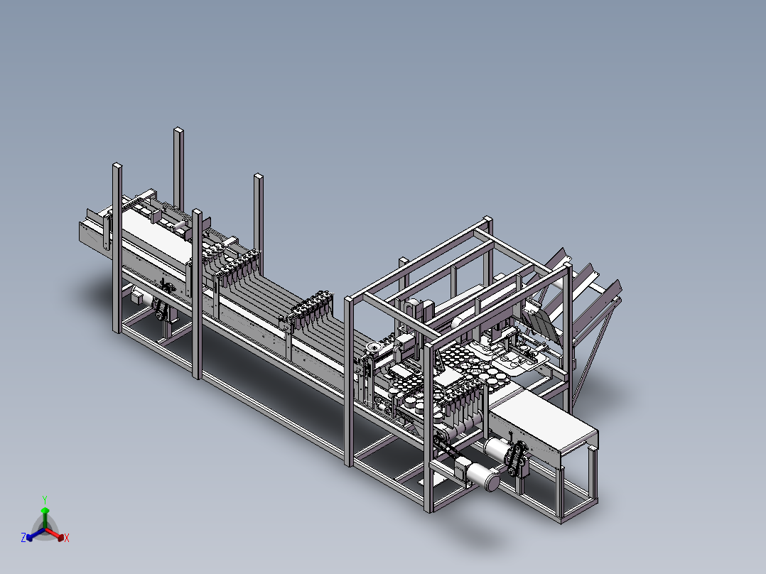 托盘成型穿梭输送机sw21正等轴测图