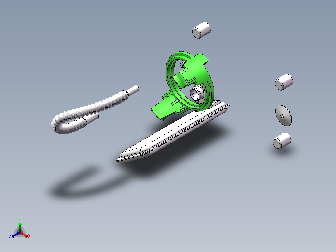 燃油泵结构图sw18可编辑正等轴测图
