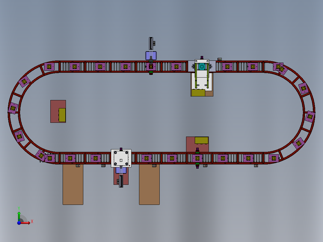 环形组装检测线设备sw18可编辑前视图