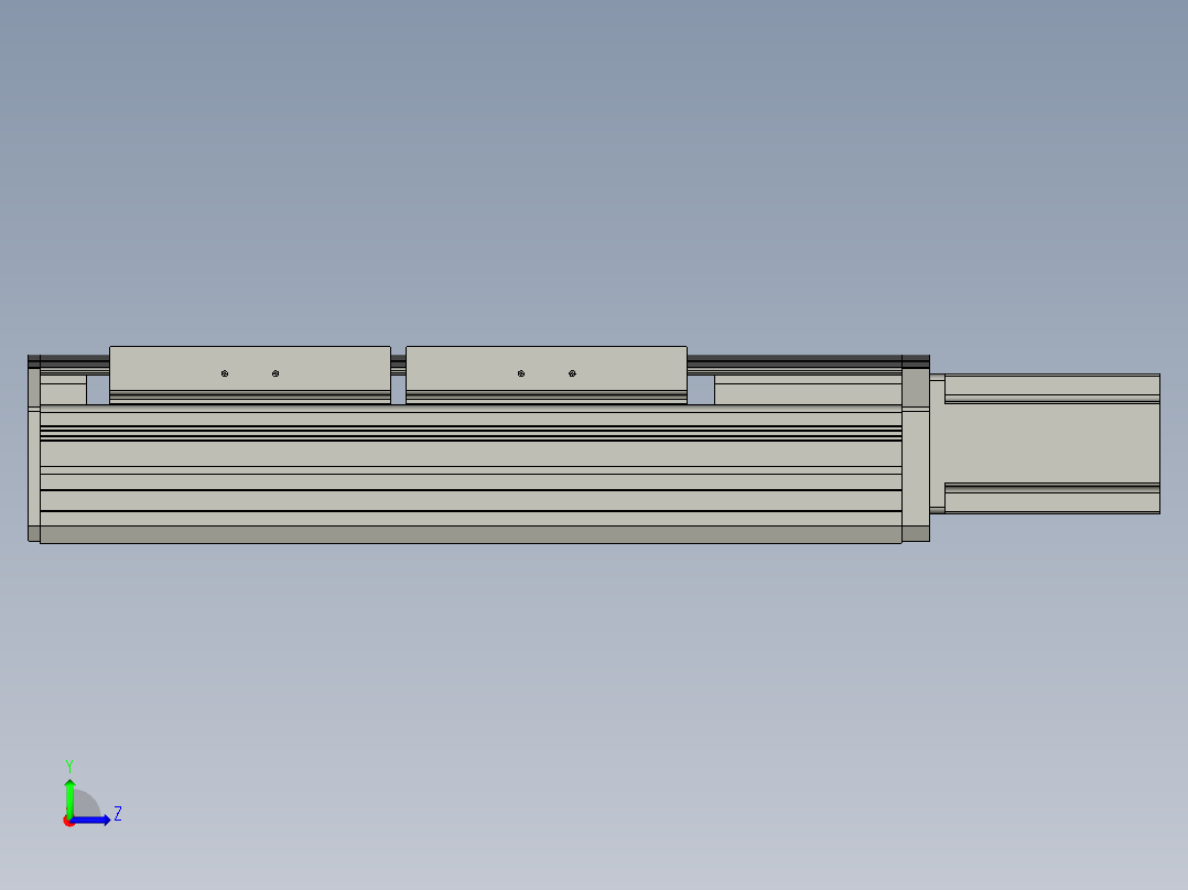 直线模组WG-LHA12-S100-M设计图纸左视图