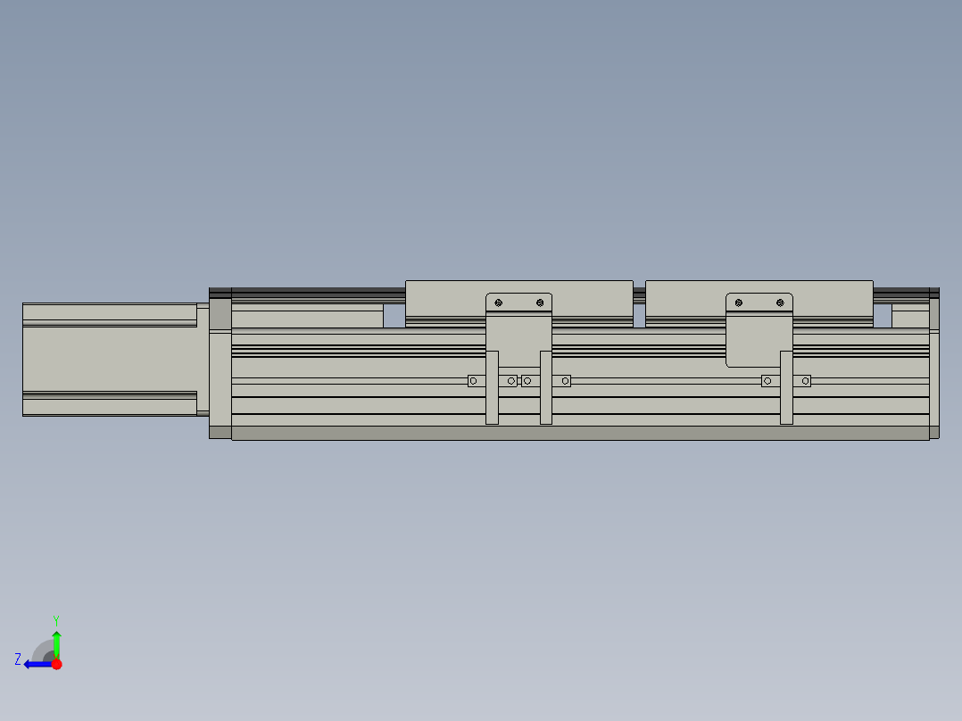 直线模组WG-LHA12-S100-M设计图纸右视图